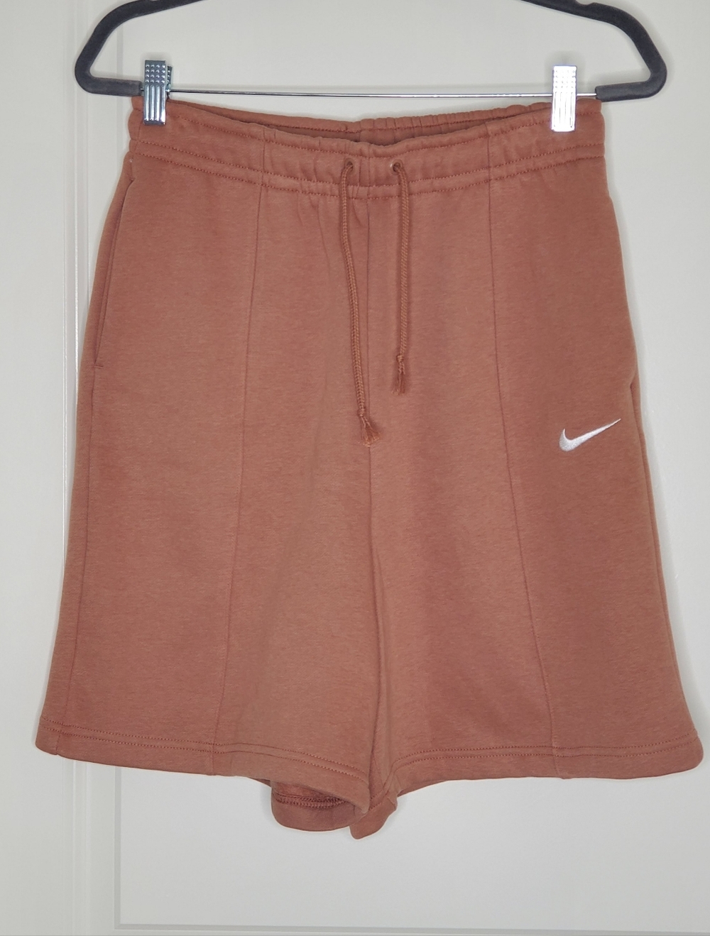 Nike Sportswear Brown Terracotta Essential Fleece Logo Sweat Shorts - Picture 4 of 9